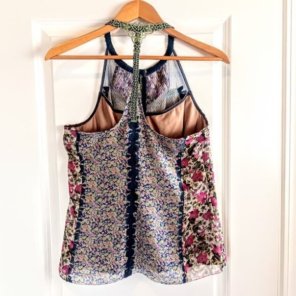 Beguile by Byron Lars Wilderflora Patchwork Racerback Tank Top NWOT - Picture 3 of 6